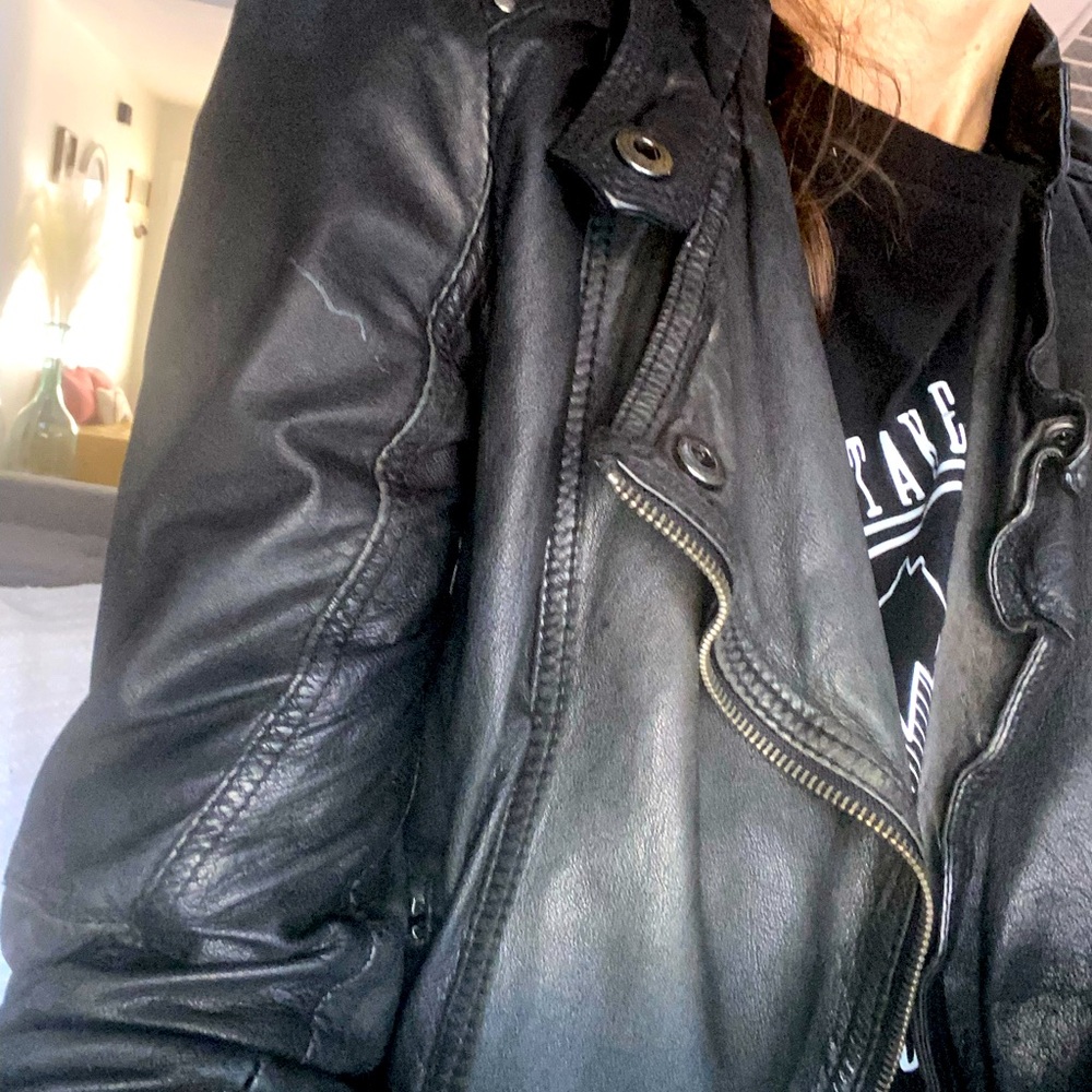 Zara leather biker